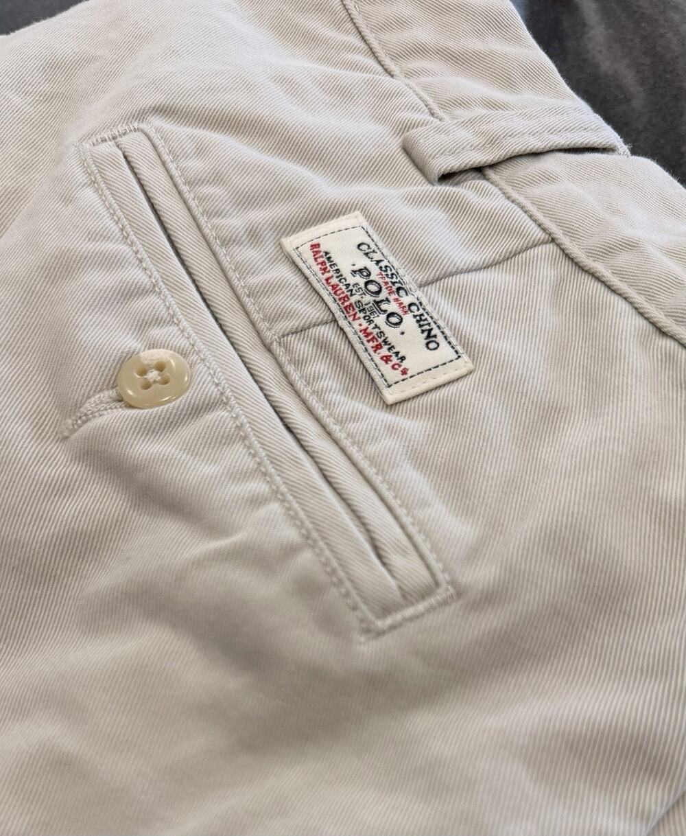 Vintage Polo Ralph Lauren Classic Chino cream tan khaki Pants Size 38x29
